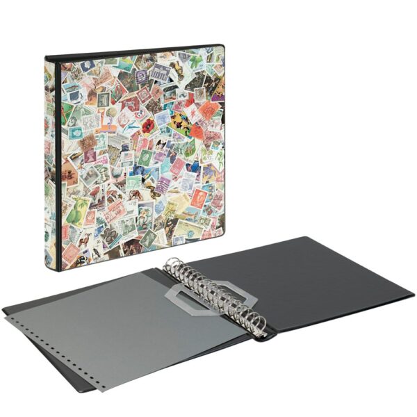 ring binder in stamp design with 18-ring mechanism